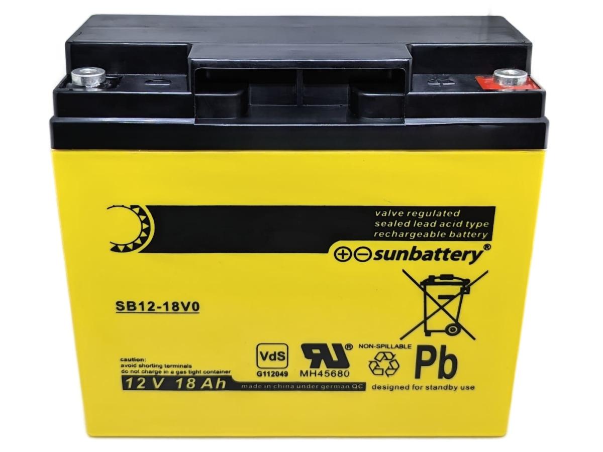 SUN Battery SB12-18V0 12V 18Ah Blei Akku AGM mit VdS